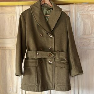 Vtg US Army Officer Coat WWII, Mackinaw, Cohen Goldman& Co Olive Men S, Women M